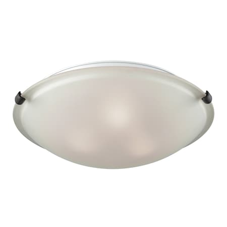 Thomas Sunglow 17'' Wide 3Light Flush Mount, Brushed Nickel CN734399